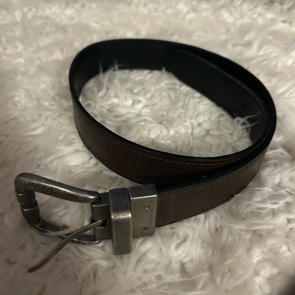 DICKIES Boy's Black brown reversible belt Leather total 29” small